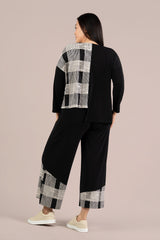 Wide Leg Crop, Blocked Print