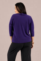 Slouch Sweatshirt No Ties, 3/4 Sleeve
