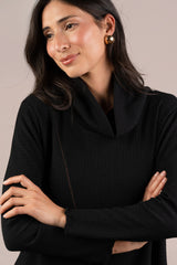 Pop Collage Cowl Neck Long Sleeve