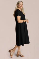 Fit & Flare Dress, Short Slv