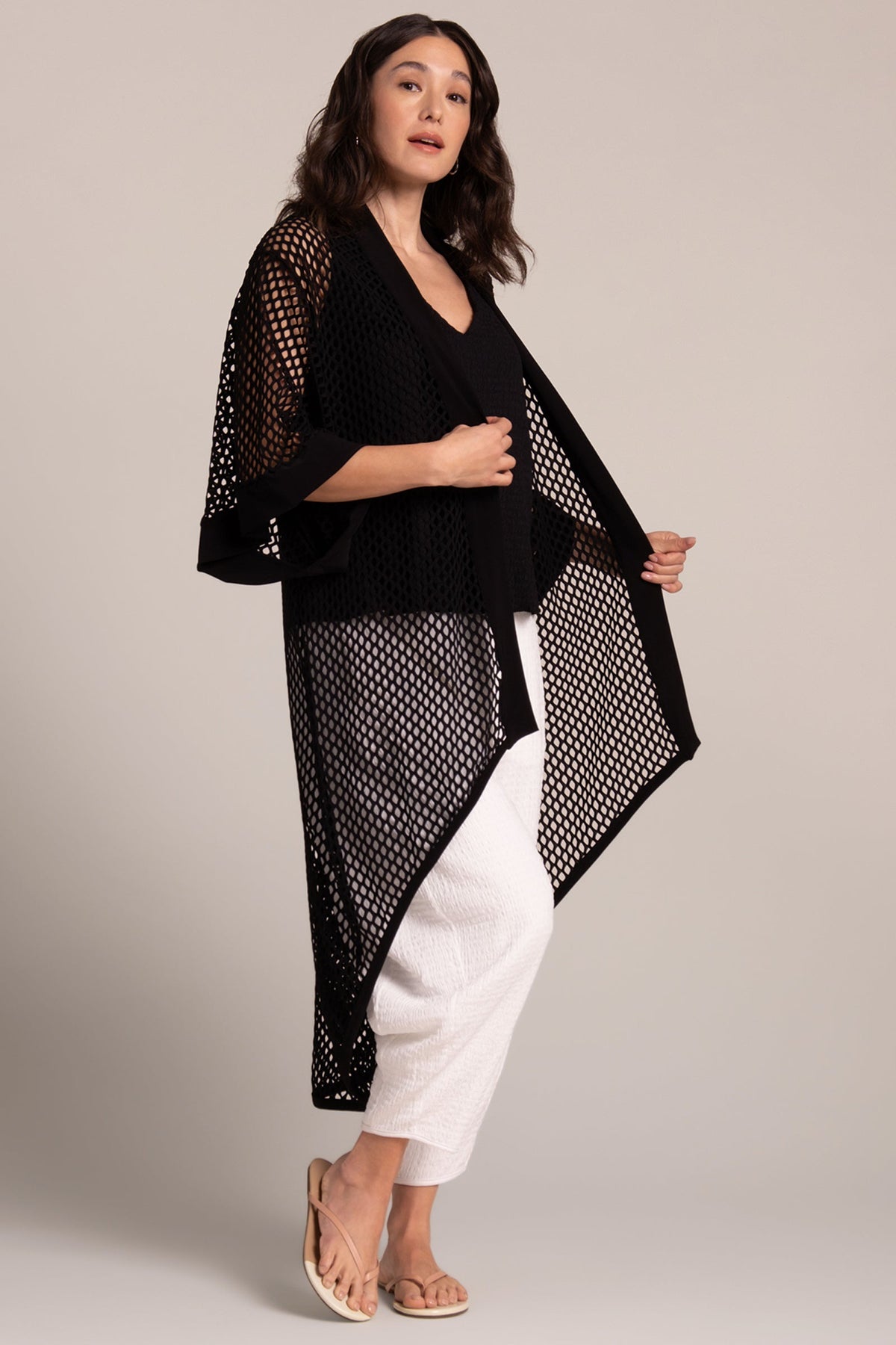 Honeycomb Kimono | Black