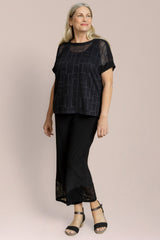 Honeycomb Mesh Boxy Top