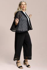 Honeycomb Mesh Mezza Luna Cardigan