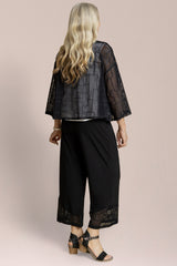 Honeycomb Mesh Mezza Luna Cardigan