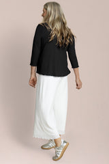 Pop V-Neck Top, 3/4 Slv