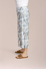 Side Slit Wide Capri, Print