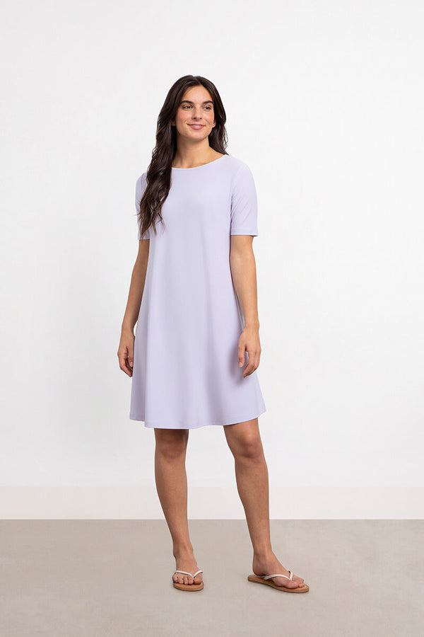 Trapeze Dress Short Sleeve | Lavender