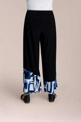 Wide Leg Crop, Blocked Print