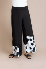 Wide Leg Crop, Blocked Print