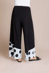 Wide Leg Crop, Blocked Print