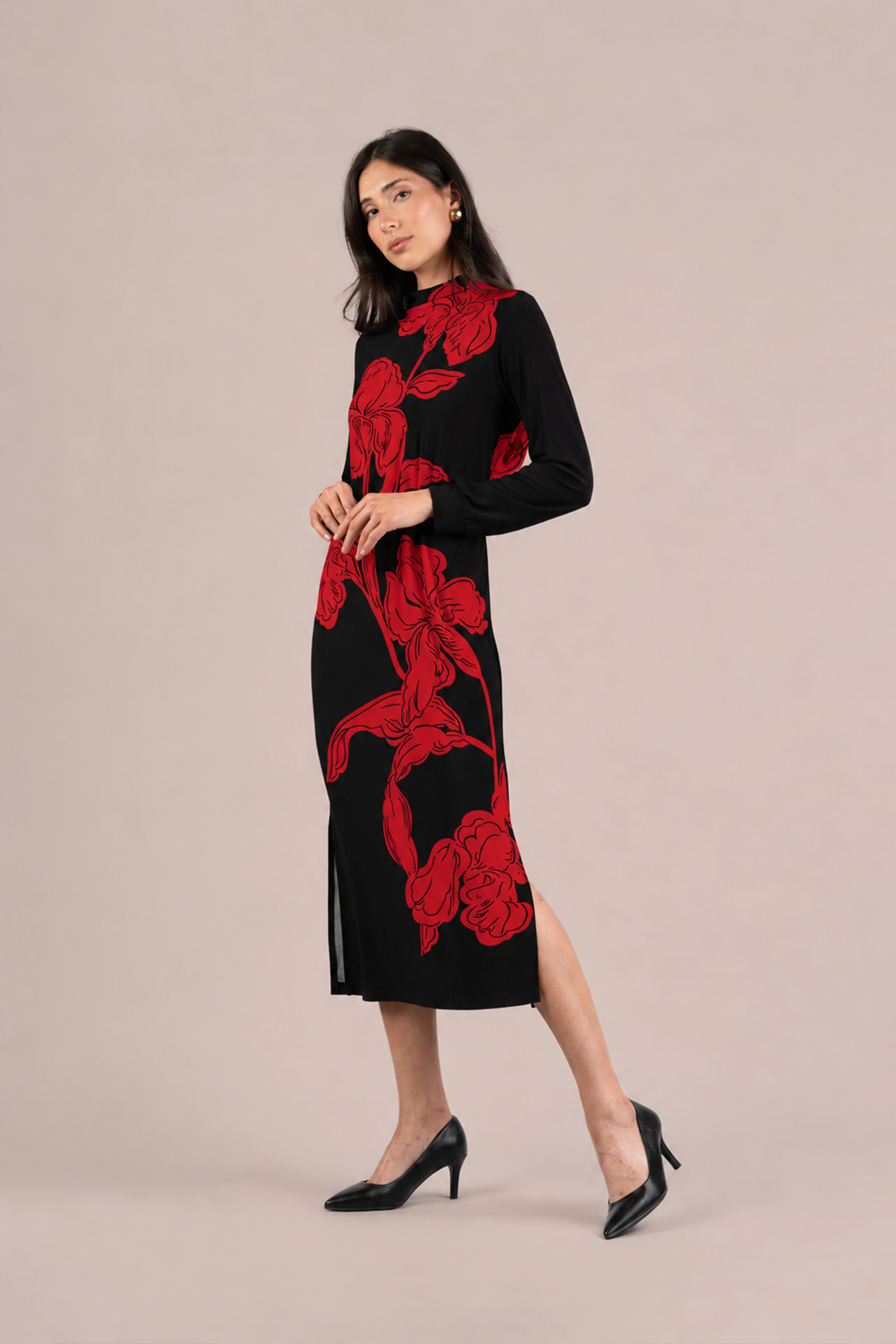 Echo Dress, Placement Print