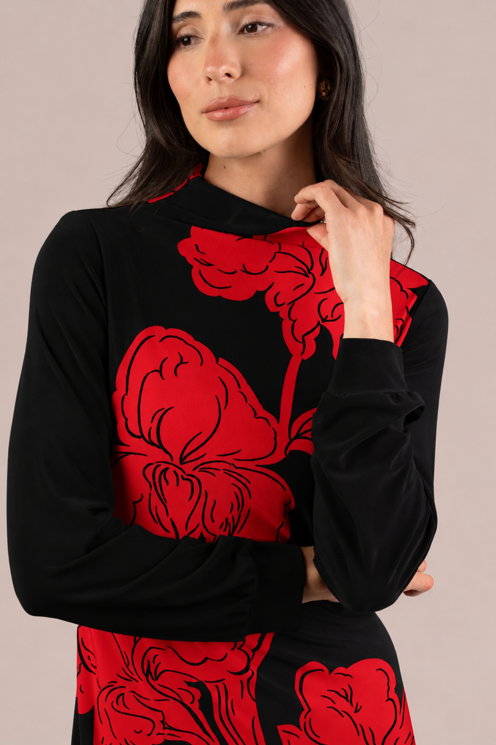 Echo Dress, Placement Print