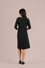 Go To Trapeze Dress 3/4 Sleeve