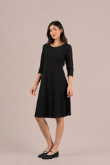 Go To Trapeze Dress 3/4 Sleeve