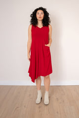 Sleeveless Slant Pocket Dress