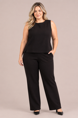 Soffio Crepe Nu Flared Shell - Plus