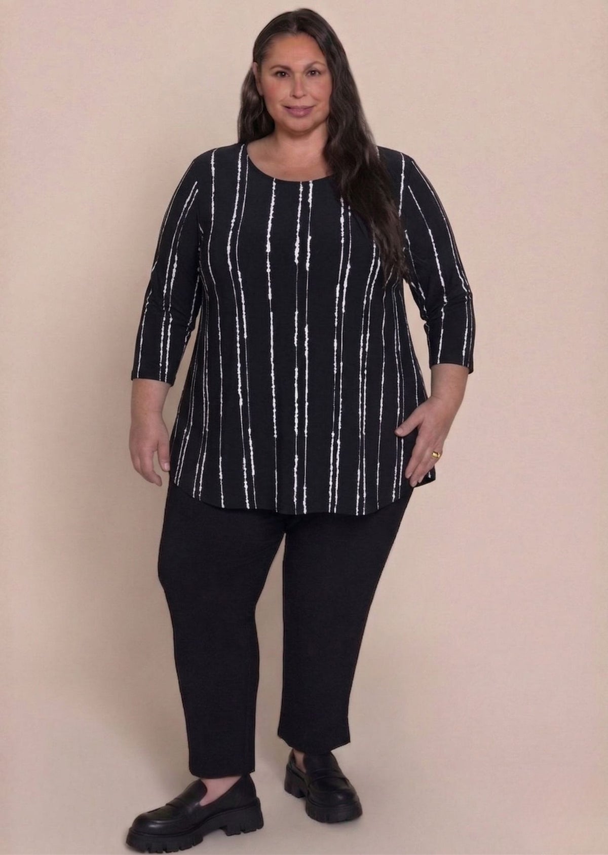 Go To Classic T Relax Print, 3/4 slv