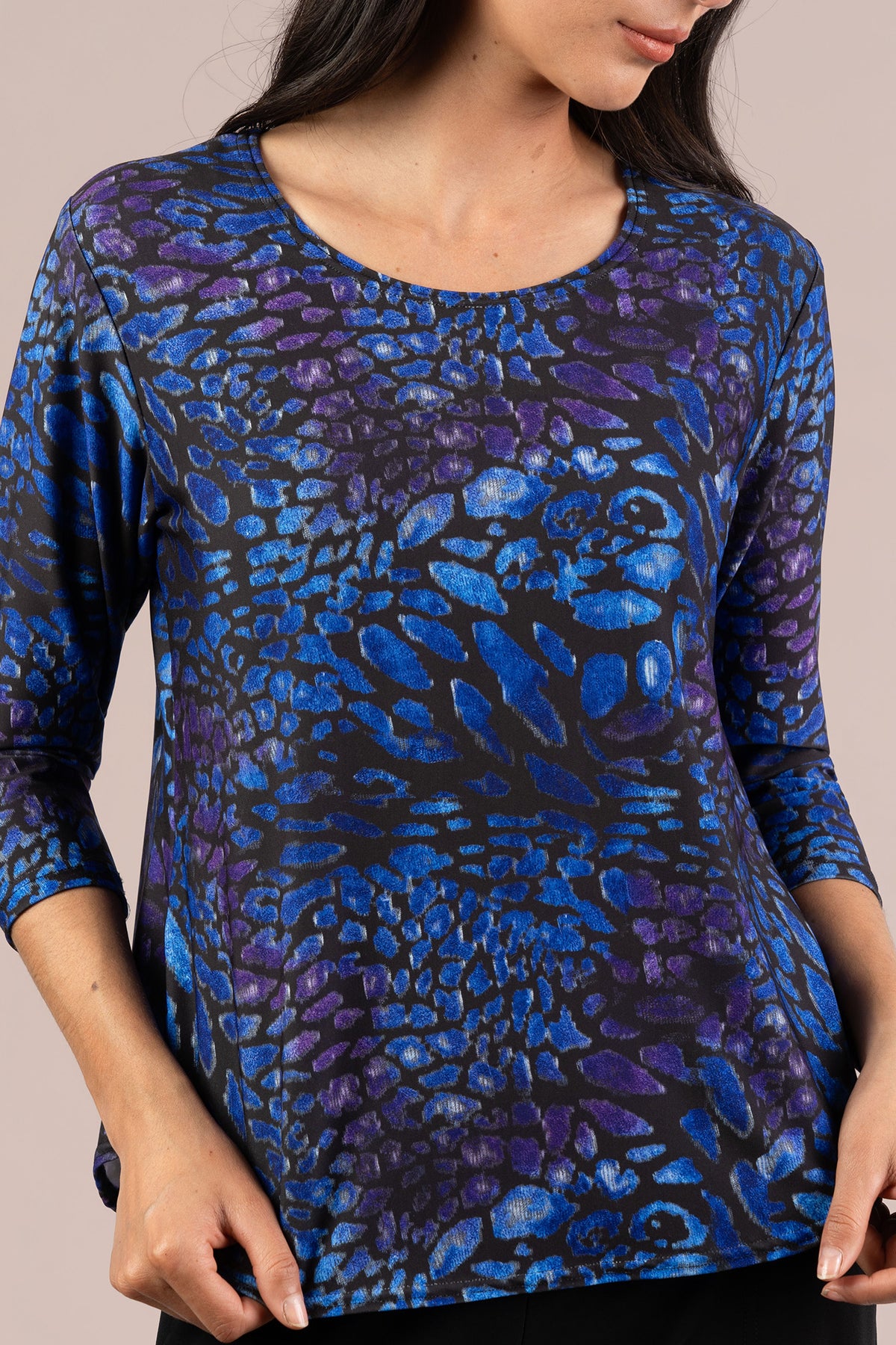 Go To Classic T Relax Short Print 3/4 Sleeve
