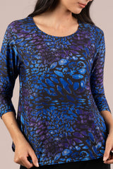 Go To Classic T Relax Short Print 3/4 Sleeve