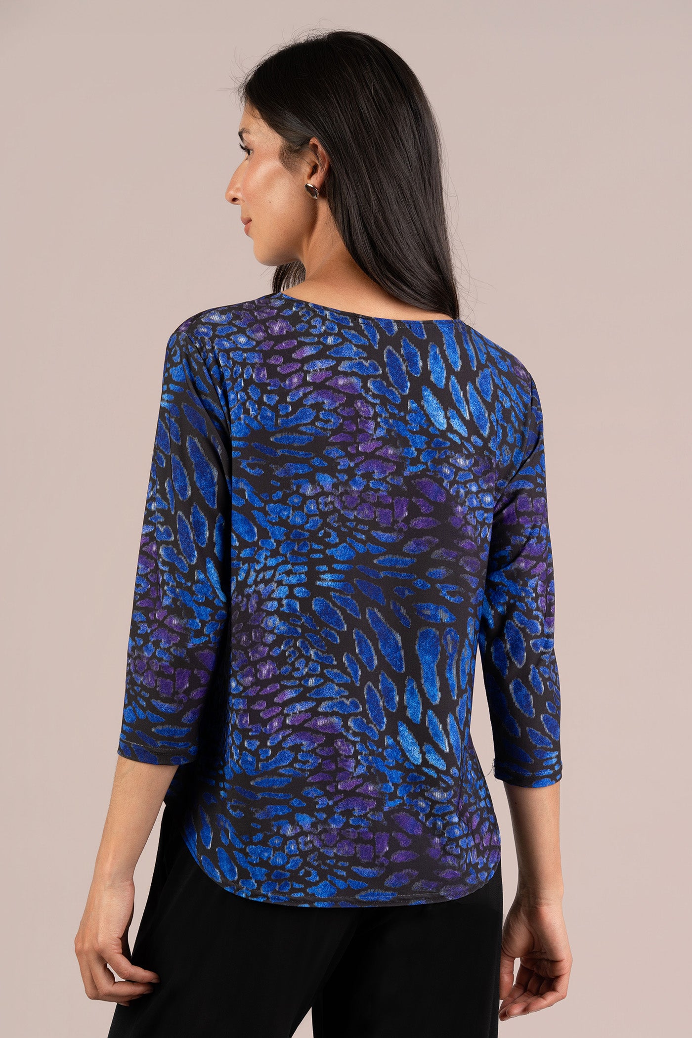 Go To Classic T Relax Short Print 3/4 Sleeve