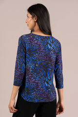 Go To Classic T Relax Short Print 3/4 Sleeve