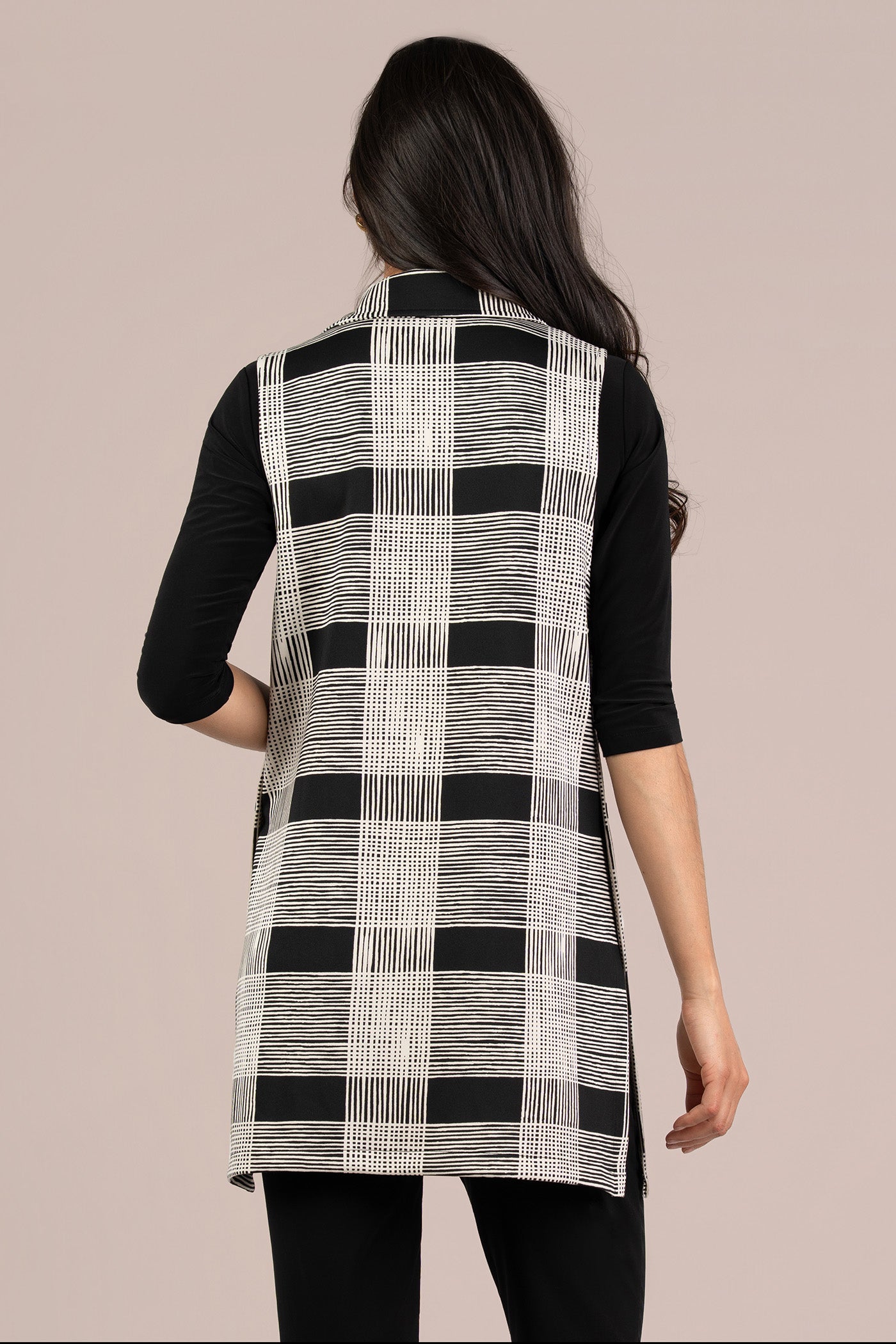 Cloud Long City Vest, Print