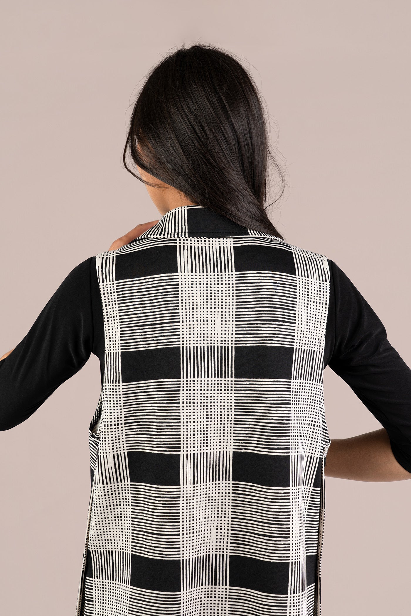 Cloud Long City Vest, Print