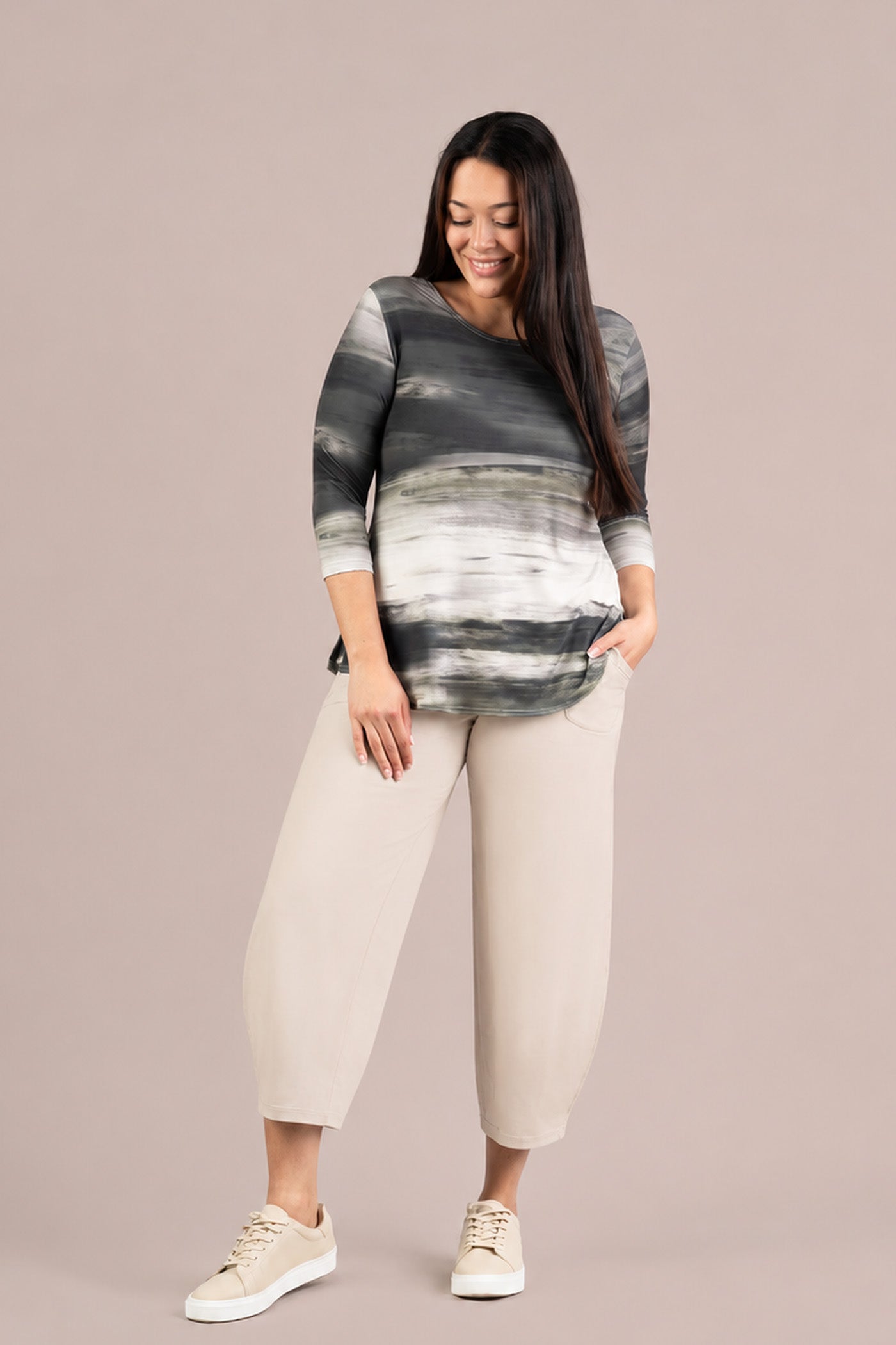 Go To Classic T Relax, 3/4 Sleeve, Print