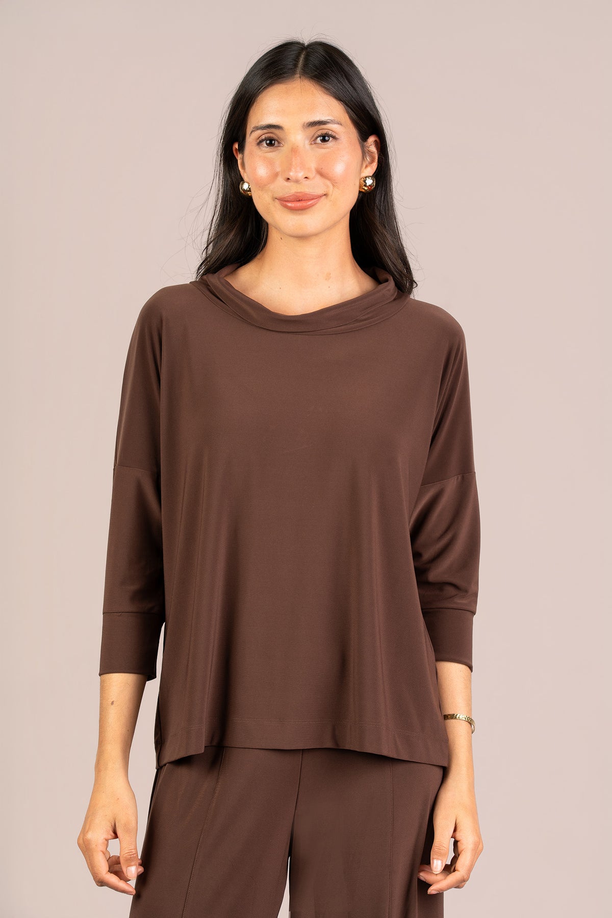 Slouch Sweatshirt No Ties, 3/4 Sleeve