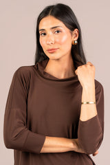 Slouch Sweatshirt No Ties, 3/4 Sleeve