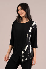 Kite Front Top Block Print 3/4 Sleeve