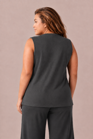 Narrow V-neck Tank, Plus