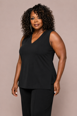 Narrow V-neck Tank, Plus