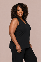 Narrow V-neck Tank, Plus
