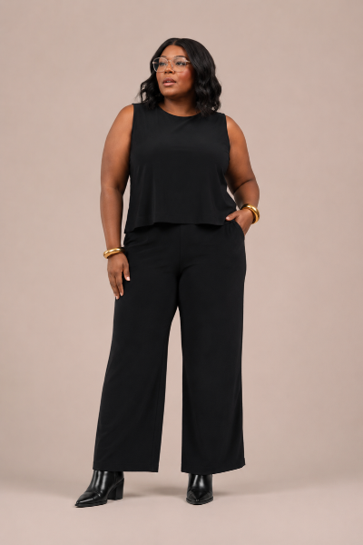 Wide Leg Trouser - Plus