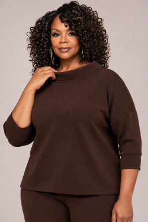Soffio Crepe Slouch Sweatshirt - Plus