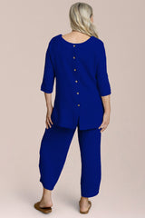 Breeze Nu Button Back Top, 3/4 Sleeve