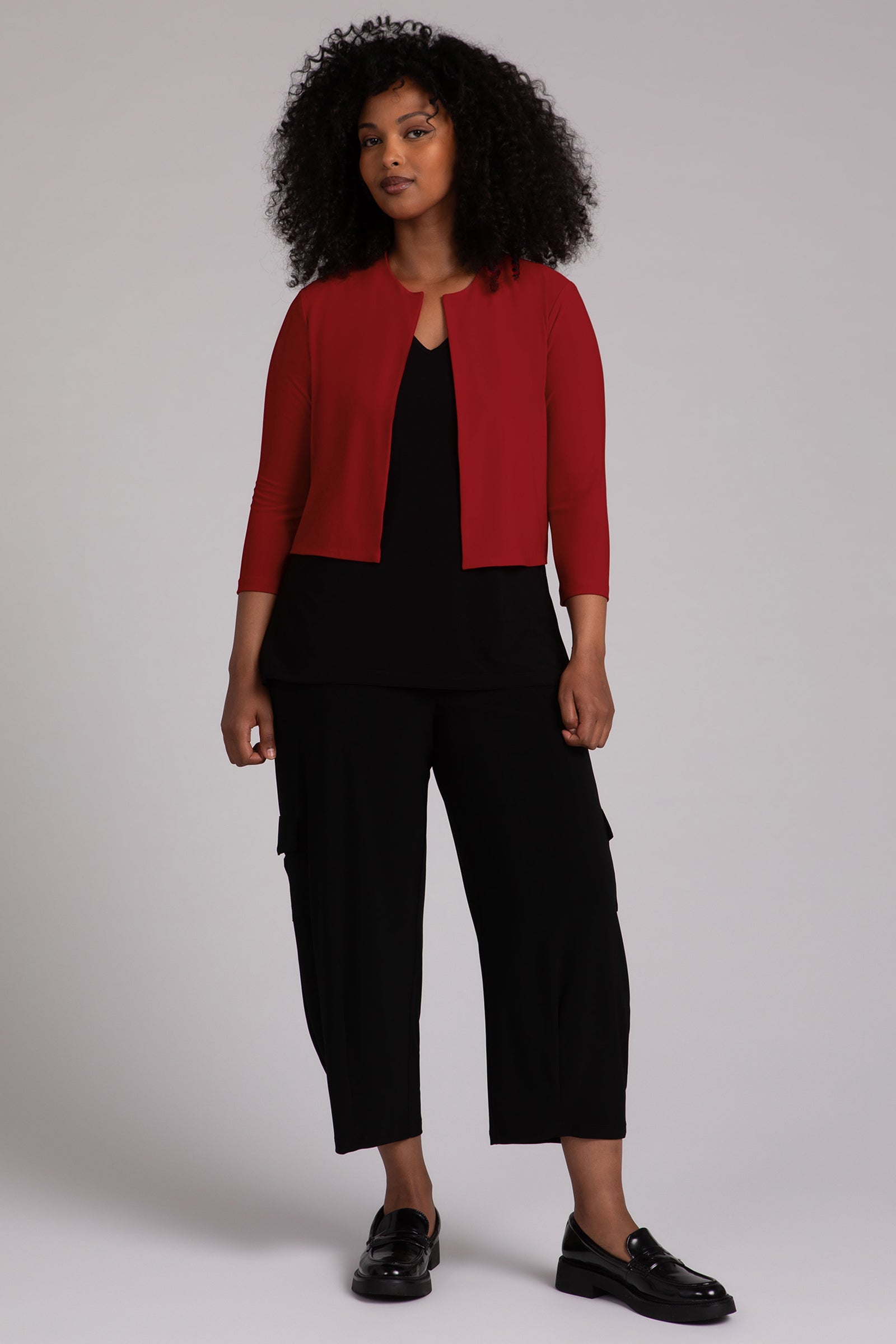 楽天 送料無料にならない Cardigan Bolero Classic | Sympli | Red Clothing