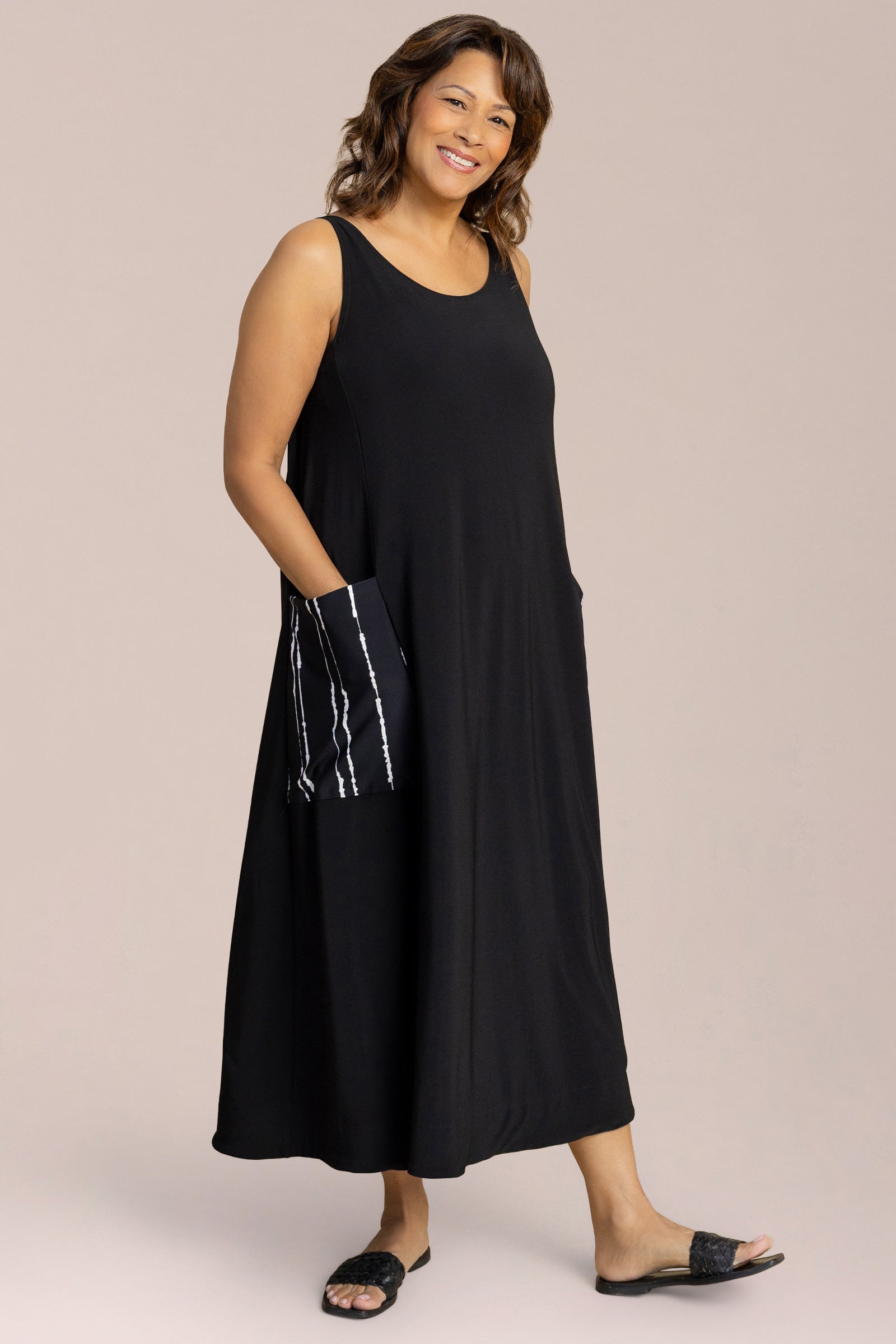 EZ Flare Dress, Print Pocket