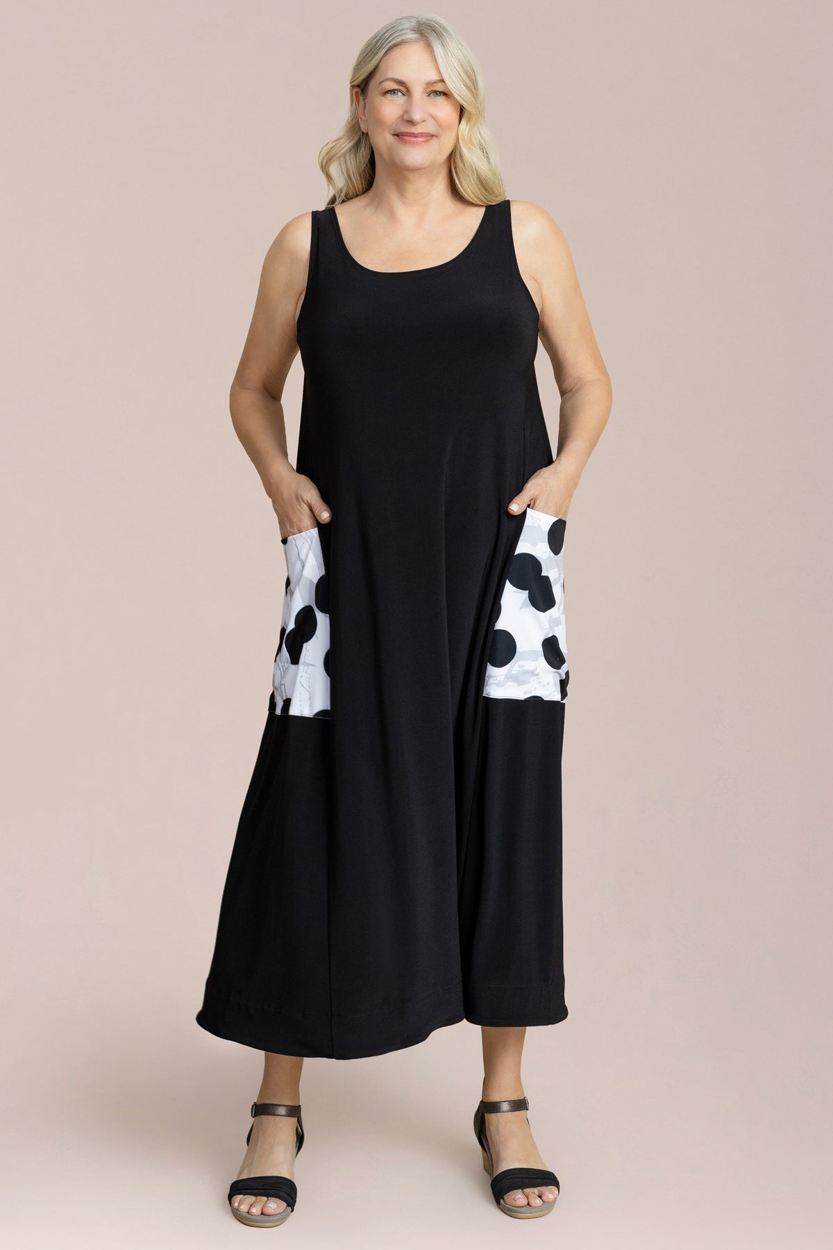 EZ Flare Dress, Print Pocket