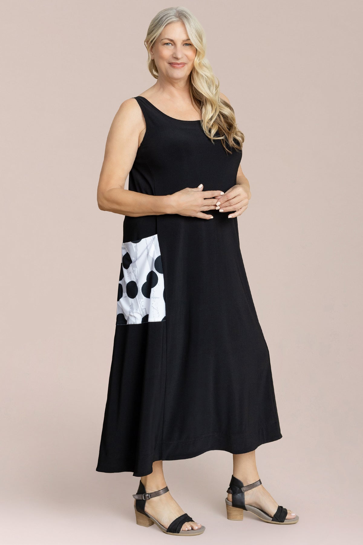 EZ Flare Dress, Print Pocket