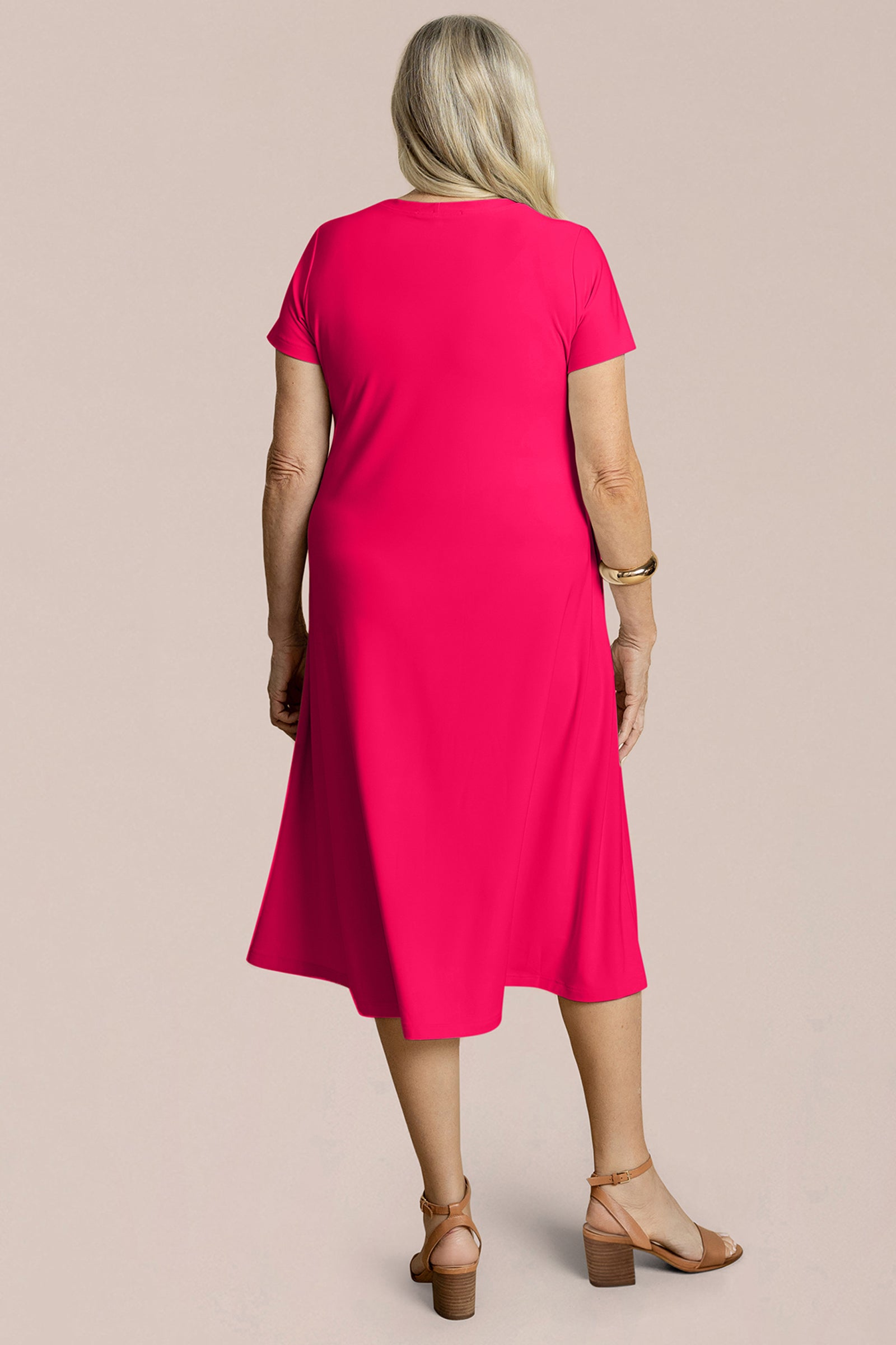 Fit & Flare Dress, Short Slv