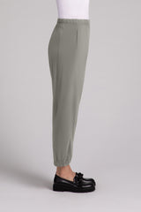 Fleece Back Jersey Half Cuff Jogger Pant