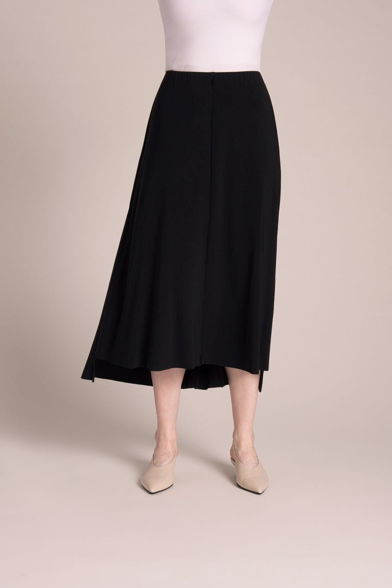 Flounce A-Line Midi Skirt