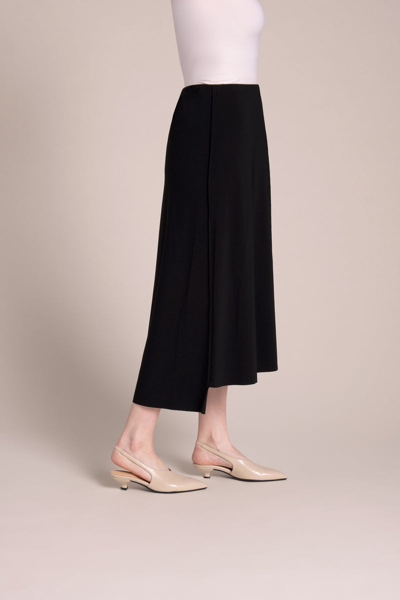 Flounce A-Line Midi Skirt