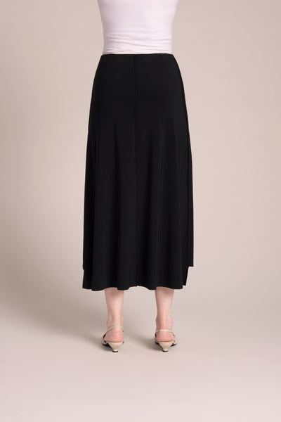 Flounce A-Line Midi Skirt