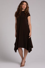 Flounce Funnel Neck Dress