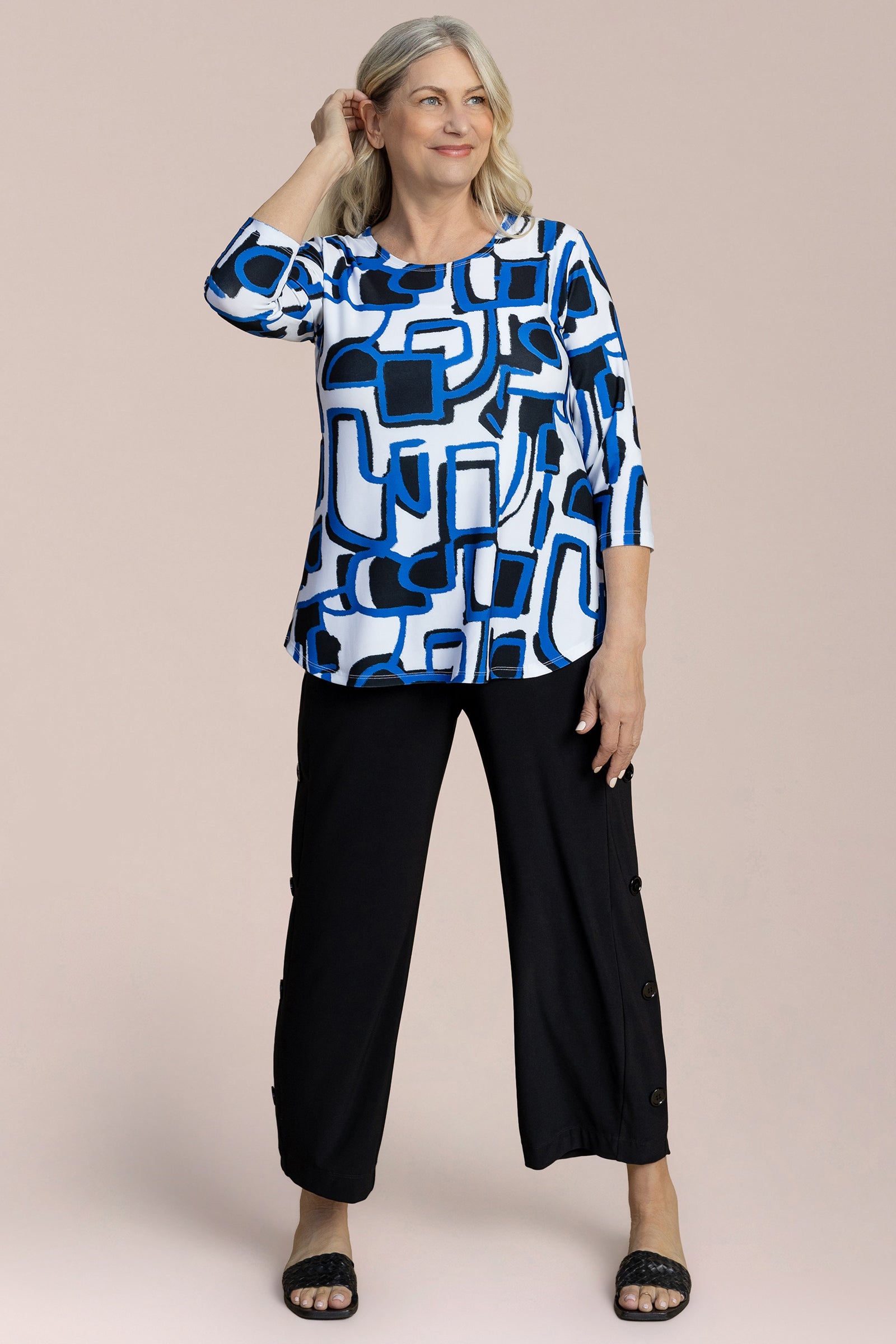 Go To Classic T Relax, 3/4 Sleeve, Print