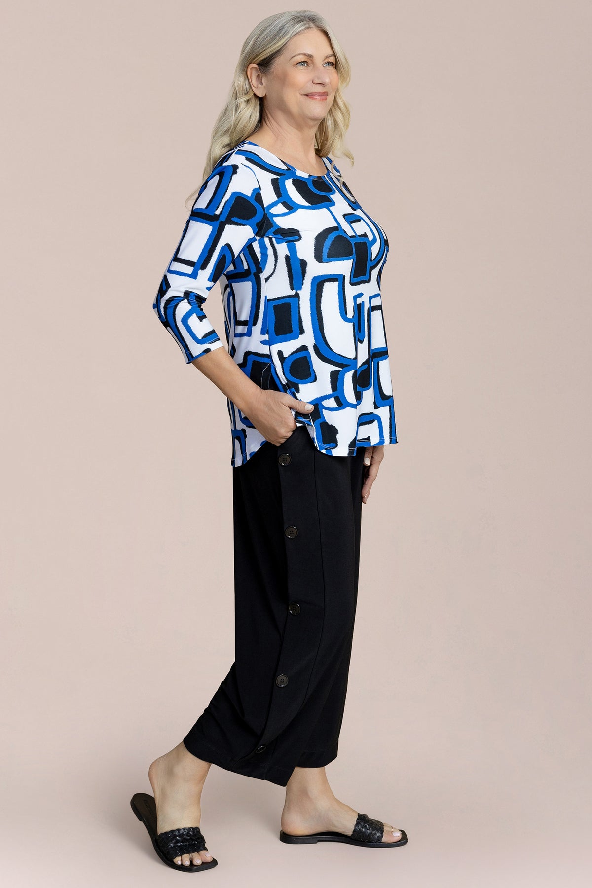 Go To Classic T Relax, 3/4 Sleeve, Print