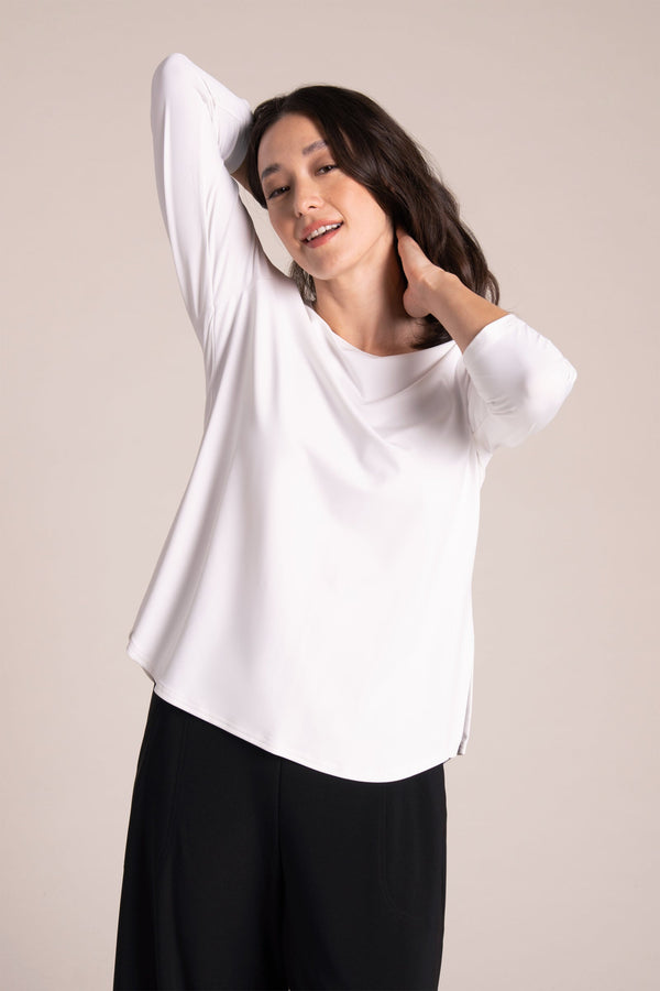 Go To Classic T-shirt Relax 3/4 Sleeve | White